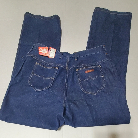 Vintage wrangler " No-Fault" jeans Dark Wash denim. - Picture 3 of 11